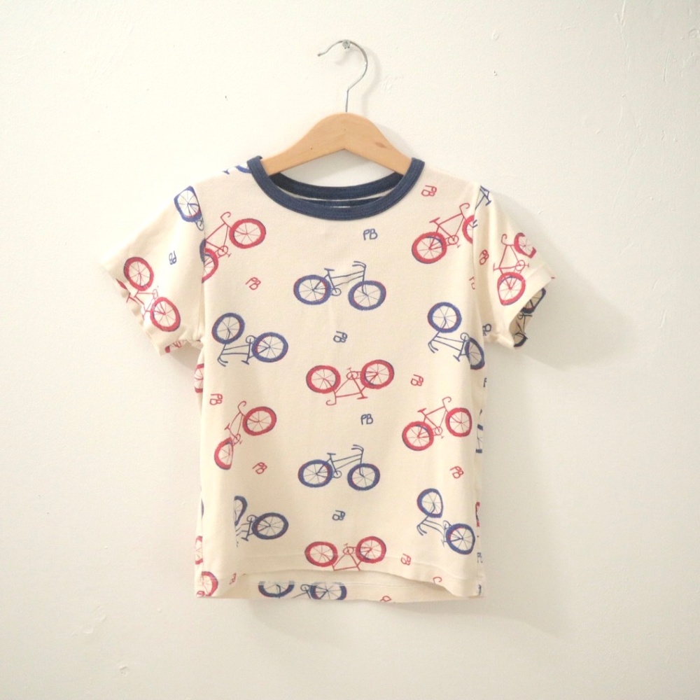 Petit Bateau Kids Bike Print T-shirt (PJ top) / Size 6Y